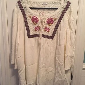 Plus Size Bohemian Peasant Top